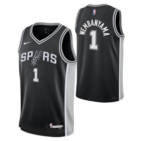 Nike Dětský dres San Antonio Spurs NBA Victor Wembanyama #1 Swingman Černá (YOUTH)
