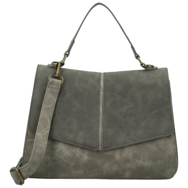 Módní dámská koženková kabelka do ruky Sira, šedá