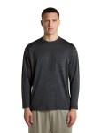 Unisex merino triko dlouhý rukáv ICEBREAKER Unisex Merino 150 LS Pocket Tee, Jet Heather velikost: M