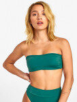 RVCA SOLID BANDEAU forest dvoudílné plavky - S
