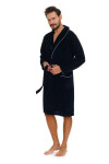 Pánský župan 6063 dark blue plus tmavě modrá XXL