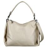 Trendy dámská koženková kabelka na rameno Magdalena, zlatá