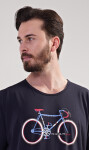 Pánské pyžamo dlouhé Old bike tmavě modrá XL