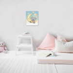 Antistresové omalovánky TSvetnoy TSvetnoy, LC016e, Diamond painting - diamantové malování, 20 x 30 cm, Medvídek na měsíci