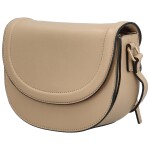 Módní dámská koženková crossbody kabelka Caila, béžová