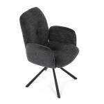 Jídelní židle, černá, hladká látka, DCH-D1330 BK2