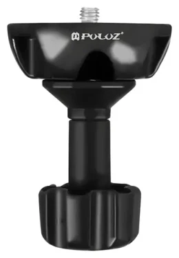 Puluz Adaptér 75 mm z plochého na kulový úchyt / Adaptér / pro fluidní hlavu / závit 3/8" a 1/4" / kov (PU3503)