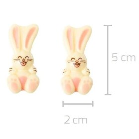 Dekorace čokoládová Vysmátý zajíc 12 ks