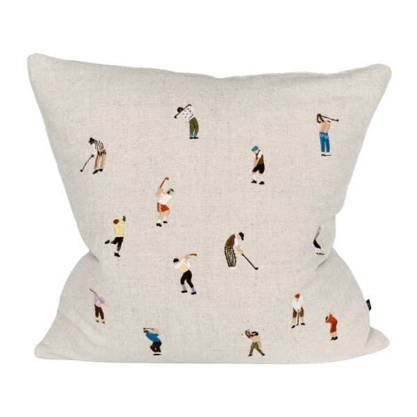 Fine Little Day Povlak na polštář Golfers 48 × 48 cm, béžová barva, textil