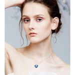 Exkluzivní náhrdelník Swarovski Elements Courtney Blue - srdce, Modrá 40 cm + 5 cm (prodloužení)