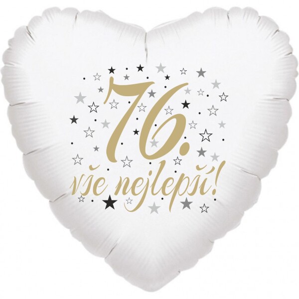 76. narozeniny balónek srdce Balonky.cz 76. narozeniny balónek srdce Balonky.cz
