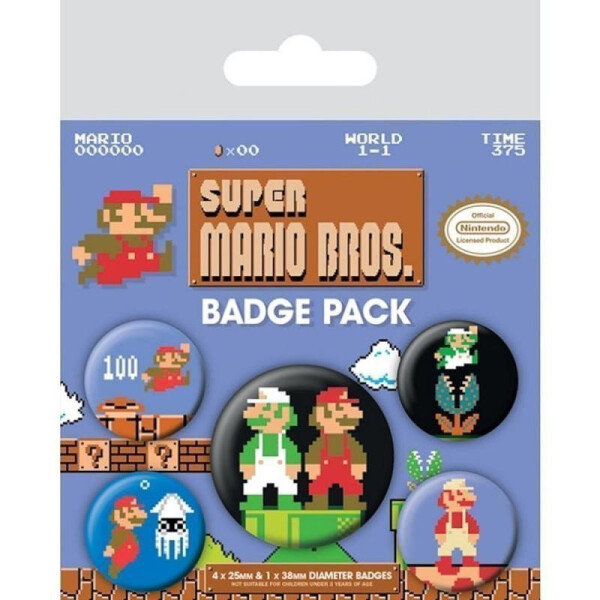 Sada odznaků Super Mario Bross - Pyramid