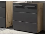 Koupelnová skříňka pod umyvadlo Vista 60 cm, dub viking/černá