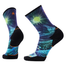 Unisex merino ponožky SMARTWOOL Trail Run Targeted Cushion Treeline Prin, Deep Navy velikost: 42-45 (L)