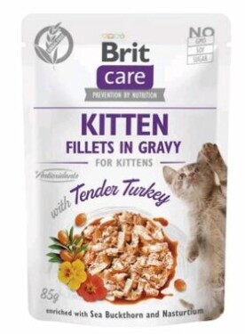 Brit Care Kitten Fillets in Gravy with Tender Turkey 85 g