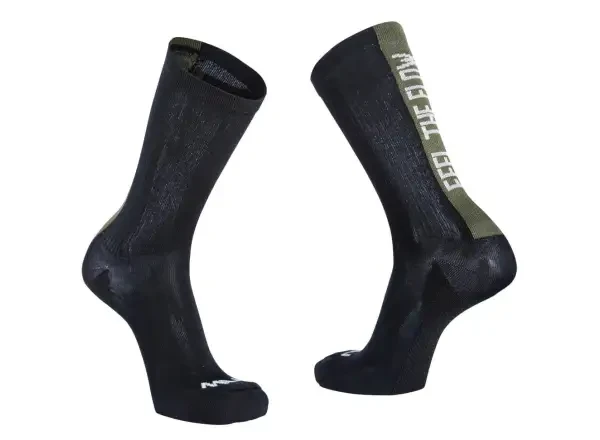 Northwave Feel The Flow ponožky Black/Forest Green vel. S