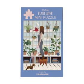 ViSSEVASSE Mini Puzzle Plant Lover 42 dílků, modrá barva, papír