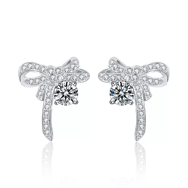 Royal Fashion stříbrné náušnice HA-XEA004-SILVER-MOISSANITE-ZIRCON