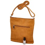Příjemná dámská koženková crossbody s výraznou ozdobou Alice, žlutá