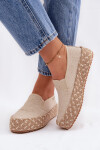 Dámské espadrilles na platformě s pletením Lee Cooper LCW-26-31-4332 béžové 38