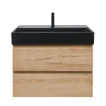 Koupelnová skříňka 2 zásuvková s umyvadlem SAT B-Way 79x50x45 cm dub mat BWAY280OAKU2B2B BWAY280OAKU2B2B