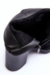 Kožené Boty Na Podpatku Černé Makeline 40