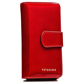 Módní dámská kožená peněženka Peterson Danyla, červená
