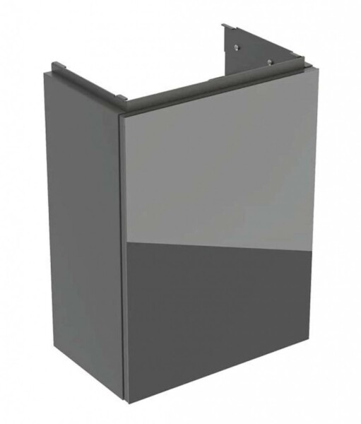 GEBERIT - Acanto Umyvadlová skříňka, 54x39x25 cm, 1 dvířka, panty L/P, sklo/lávová 503.001.JK.2