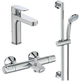 IDEAL STANDARD - CeraTherm Sprchový set s termostatem a umyvadlovou baterií, 3 proudy, chrom BC984AA