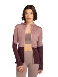 ICEBREAKER Wmns 200 Realfleece Descender LS Zip Hood, Summit/Java/Acid Pink/Cb (vzorek) velikost: S