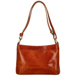 Módní dámská kožená kabelka na rameno Delami Vera Pelle Darlin, koňaková