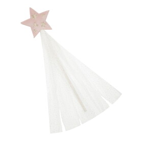 MIMI & LULA Kouzelná hůlka Stars and Moon Velvet, růžová barva, bílá barva, dřevo, textil