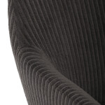 Jídelní židle, šedá, manšestrová látka, DCH-V4009 GREY6