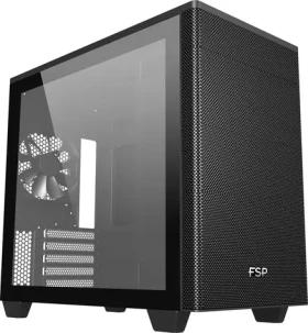 Fortron CST360B černá / PC skříň / Micro Tower / Micro ATX+Mini-ITX / průhledná bočnice / bez zdroje (POC0000181)