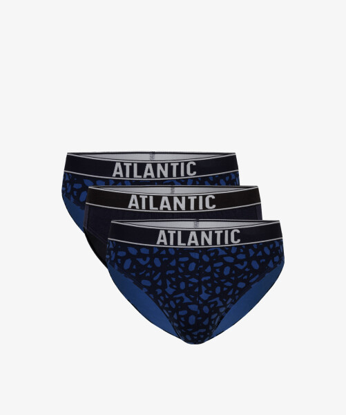 Klasické pánské slipy ATLANTIC 3Pack černé/tmavě modré Velikost: