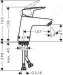 HANSGROHE - Logis Umyvadlová baterie, CoolStart, chrom 71073000