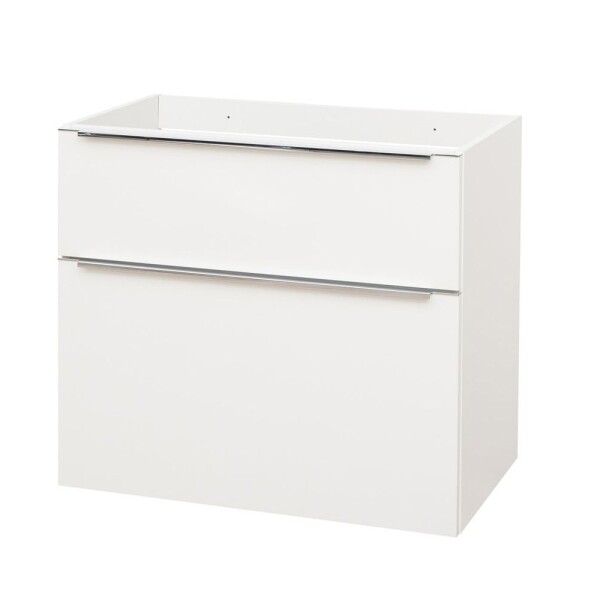 Mereo Mailo, koupelnová skříňka 80cm, bílá, elox AL madlo CN511SN