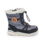 Dětské zimní boty s kožíškem ICEFOX, stahování, boční zip, BUGGA, B00171-10, černá - 30