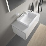 DURAVIT - DuraSquare Umyvadlová mísa 60x47 cm, bez přepadu, s otvorem pro baterii, DuraCeram, bílá 2354600041