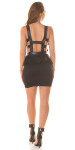 Sexy Club-minidress backless with peplum black