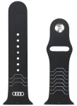 Audi Geometric Pattern černá / Silikonový řemínek / Apple Watch 44/45/46/49 mm (AU-SR-AW44-49-GT/D3-BK)