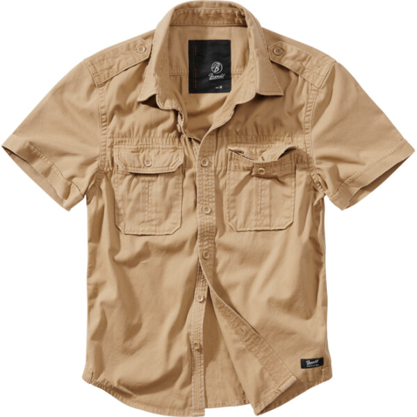 Brandit Košile Vintage Shirt Shortsleeve 1/2 camel M