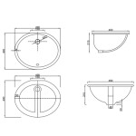 INVENA - Umyvadlo pod desku MYKONOS 49 cm CE-50-001-W