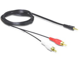 DeLock audio Kabel 3.5 mm stereo jack samec 2 x RCA samec 1.5 m (84000-DE)