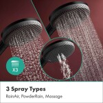 HANSGROHE - Raindance Alive S Puro Sprchový set s termostatem, průměr 30 cm, 3 proudy, EcoSmart+, matná černá 24594670