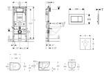 GEBERIT - Duofix Set předstěnové instalace, klozetu Oudee Vortex a sedátka softclose, tlačítko Sigma30, matná černá/černá SANI11CA5144