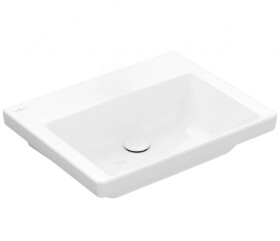 VILLEROY & BOCH - Subway 3.0 Umyvadlo 60x47 cm, bez přepadu, bez otvoru pro baterii, CeramicPlus, Stone White 4A7063RW