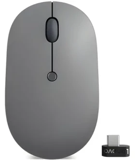 Lenovo Go černá / Bezdrátová myš / Optický senzor / 2400 dpi / USB dongle (4Y51C21216)