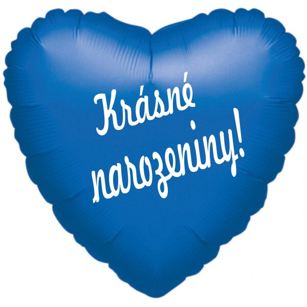 Fóliový balónek srdíčko modré Krásné narozeniny! Balonky.cz Fóliový balónek srdíčko modré Krásné narozeniny! Balonky.cz