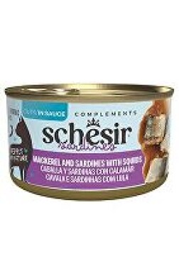 Schesir Cat konz. Makrela,sardinky,kalamáry v omáč.70g